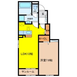 ナチュラル　カーサⅡの物件間取画像